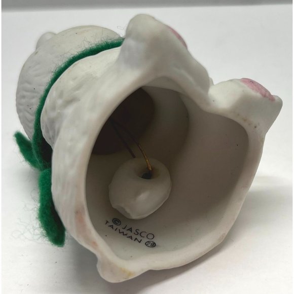 Vintage Lil Chimers Christmas Ornament Bell Jasco Polar Bear with Candy Cane 2.5 - Picture 3 of 7